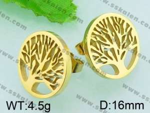 SS Gold-Plating Earring  - KE56406-K