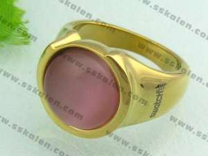 Stainless Steel Gold-plating Ring  - KR20703-D