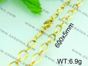 SS Gold-Plating Necklace  - KN14345-Z