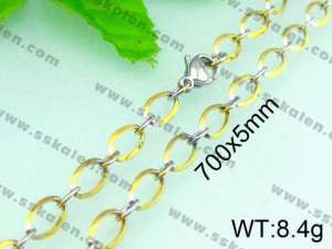 SS Gold-Plating Necklace  - KN14347-Z