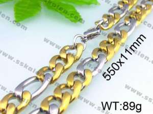 SS Gold-Plating Necklace  - KN14771-Z