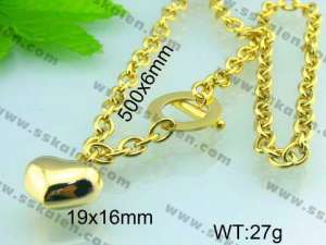  SS Gold-Plating Necklace  - KN14995-Z