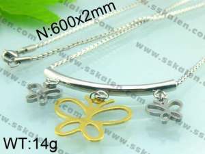SS Gold-Plating Necklace  - KN15270-Z