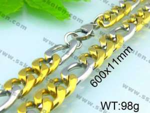  SS Gold-Plating Necklace  - KN15492-Z