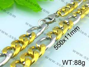  SS Gold-Plating Necklace  - KN15493-Z