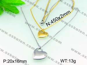 SS Gold-Plating Necklace  - KN16942-Z