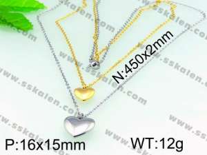 SS Gold-Plating Necklace  - KN16943-Z