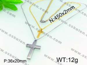 SS Gold-Plating Necklace  - KN16946-Z