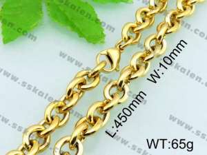 SS Gold-Plating Necklace  - KN17767-Z