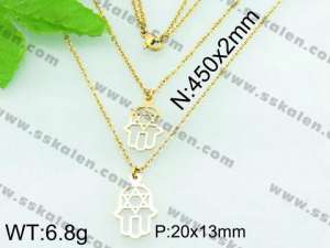 SS Gold-Plating Necklace  - KN17775-Z