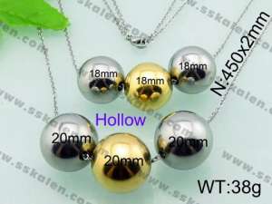 SS Gold-Plating Necklace - KN17912-Z