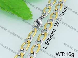 SS Gold-Plating Necklace  - KN17944-Z