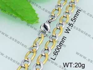 SS Gold-Plating Necklace  - KN17945-Z