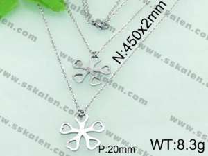 SS Gold-Plating Necklace  - KN17953-Z