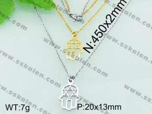 SS Gold-Plating Necklace  - KN17956-Z