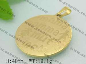 Stainless Steel Gold-plating Pendant - KP28241-D