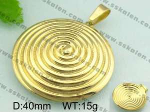 Stainless Steel Gold-plating Pendant  - KP30018-K