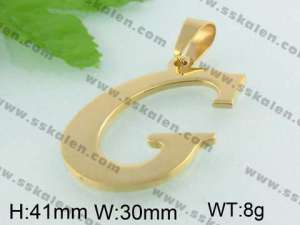 Stainless Steel Gold-plating Pendant     - KP34477-D