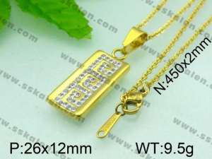  Stainless Steel Gold-plating Pendant  - KP36466-D