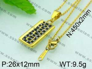 Stainless Steel Gold-plating Pendant  - KP36467-D