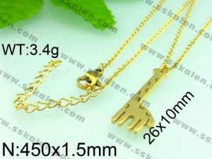 Stainless Steel Gold-plating Pendant  - KP37438-Z