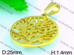 Stainless Steel Gold-plating Pendant  - KP37750-Z