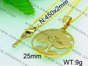 Stainless Steel Gold-plating Pendant   - KP37805-D
