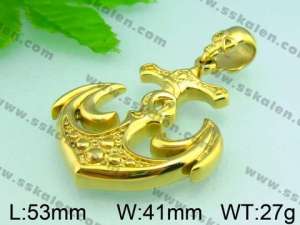 Stainless Steel Gold-plating Pendant  - KP37965-D