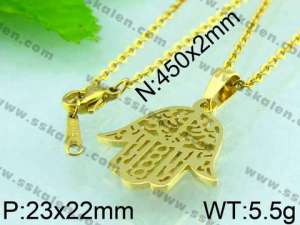 Stainless Steel Gold-plating Pendant  - KP37975-K