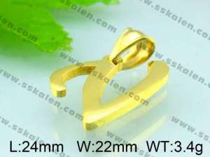  Stainless Steel Gold-plating Pendant  - KP38655-K