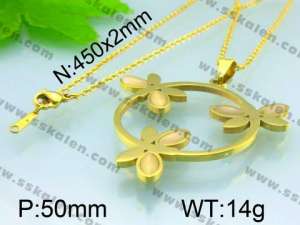  Stainless Steel Gold-plating Pendant  - KP38661-K