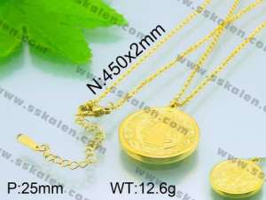 Stainless Steel Gold-plating Pendant  - KP39563-Z