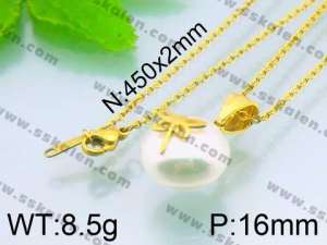 Stainless Steel Gold-plating Pendant  - KP39618-K