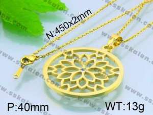 Stainless Steel Gold-plating Pendant  - KP39625-K
