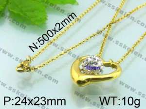 Stainless Steel Gold-plating Pendant   - KP39752-Z