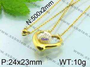 Stainless Steel Gold-plating Pendant   - KP39753-Z