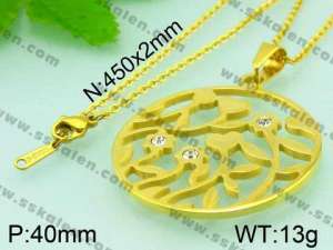 Stainless Steel Gold-plating Pendant - KP39774-K