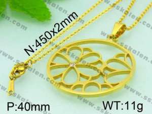 Stainless Steel Gold-plating Pendant  - KP39775-K