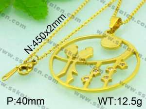 Stainless Steel Gold-plating Pendant  - KP39778-K