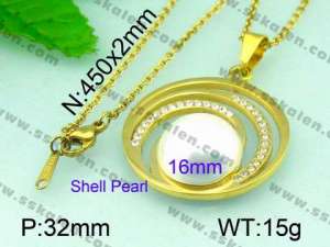 Stainless Steel Gold-plating Pendant  - KP40252-K