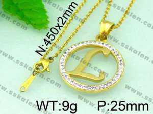 Stainless Steel Gold-plating Pendant  - KP40266-K