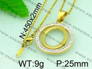 Stainless Steel Gold-plating Pendant  - KP40269-K
