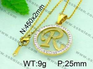 Stainless Steel Gold-plating Pendant  - KP40272-K