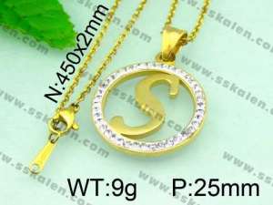 Stainless Steel Gold-plating Pendant  - KP40273-K