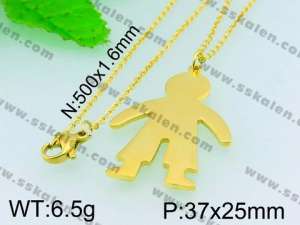 Stainless Steel Gold-plating Pendant  - KP40654-Z