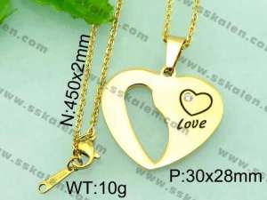 Stainless Steel Gold-plating Pendant - KP41616-K