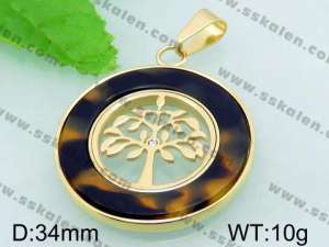 Stainless Steel Gold-plating Pendant  - KP41748-K
