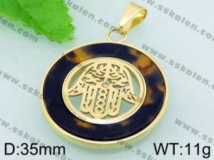 Stainless Steel Gold-plating Pendant  - KP41749-K