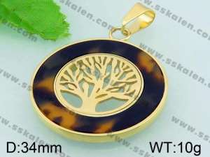  Stainless Steel Gold-plating Pendant  - KP41751-K