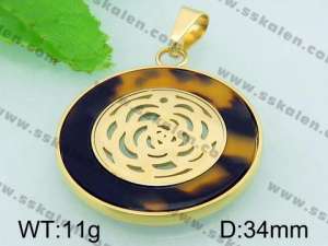 Stainless Steel Gold-plating Pendant  - KP41752-K